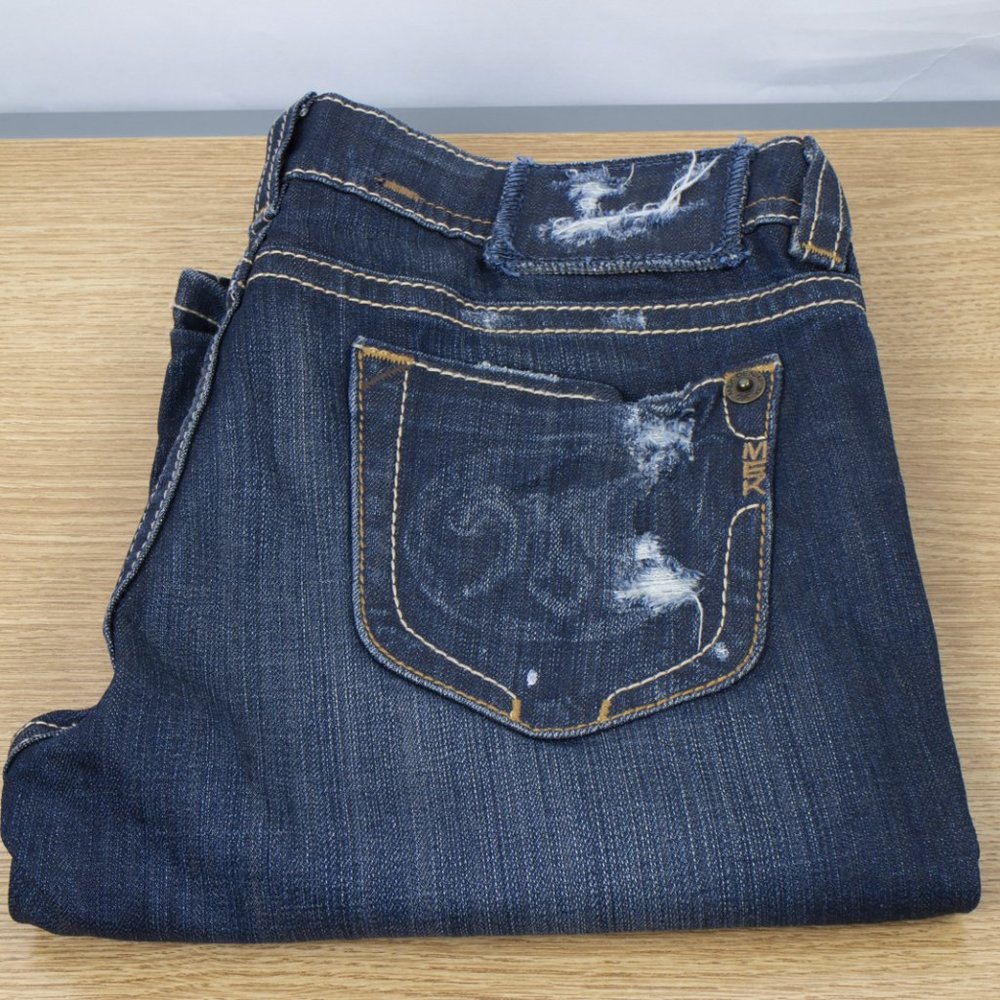 MEK Buckle Henderson Bootcut 30 X 34 Women's Jeans Dark Wash Zip Fly
